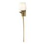 Hubbardton Forge Antasia 27" Tall Wall Sconce Modern Brass / Opal
