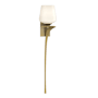 Hubbardton Forge Antasia 27" Tall Wall Sconce Modern Brass / Opal