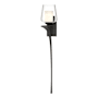 Hubbardton Forge Antasia 27" Tall Wall Sconce Black / Clear