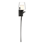 Hubbardton Forge Antasia 27" Tall Wall Sconce Black / Clear
