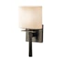 Hubbardton Forge Beacon Hall 12" Tall Wall Sconce with Customizable Glass Shade Dark Smoke / Opal