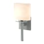 Hubbardton Forge Beacon Hall 12" Tall Wall Sconce with Customizable Glass Shade Vintage Platinum / Opal