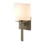 Hubbardton Forge Beacon Hall 12" Tall Wall Sconce with Customizable Glass Shade Soft Gold / Opal