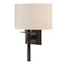 Hubbardton Forge Beacon Hall 13" Tall Wall Sconce Oil Rubbed Bronze / Flax