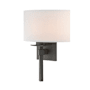 Hubbardton Forge Beacon Hall 13" Tall Wall Sconce Natural Iron / Natural Anna