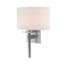 Hubbardton Forge Beacon Hall 13" Tall Wall Sconce Vintage Platinum / Natural Anna