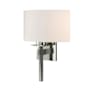 Hubbardton Forge Beacon Hall 13" Tall Wall Sconce Sterling / Flax