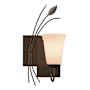 Hubbardton Forge Leaf 15" Tall Wall Sconce Bronze / Opal