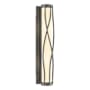 Hubbardton Forge Twine 4 Light 23" Tall Wall Sconce Natural Iron / Opal