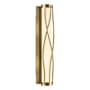 Hubbardton Forge Twine 4 Light 23" Tall Wall Sconce Modern Brass / Opal