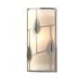 Hubbardton Forge Alisons Leaves 15" Tall Wall Sconce with Customizable Glass Shade Sterling / White Art