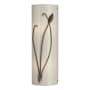 Hubbardton Forge Leaf 2 Light 17" Tall Wall Sconce Bronze / Ivory Art