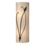 Hubbardton Forge Leaf 2 Light 17" Tall Wall Sconce Black / White Art
