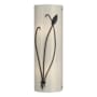 Hubbardton Forge Leaf 2 Light 17" Tall Wall Sconce Black / Ivory Art