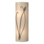 Hubbardton Forge Leaf 2 Light 17" Tall Wall Sconce Natural Iron / White Art