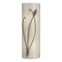 Hubbardton Forge Leaf 2 Light 17" Tall Wall Sconce Natural Iron / Ivory Art
