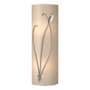 Hubbardton Forge Leaf 2 Light 17" Tall Wall Sconce Sterling / White Art