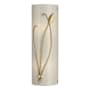 Hubbardton Forge Leaf 2 Light 17" Tall Wall Sconce Modern Brass / Ivory Art