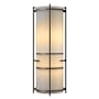 Hubbardton Forge Banded 2 Light 18" Tall Wall Sconce Bronze / Ivory Art