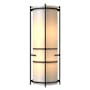 Hubbardton Forge Banded 2 Light 18" Tall Wall Sconce Black / White Art