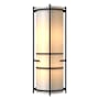 Hubbardton Forge Banded 2 Light 18" Tall Wall Sconce Natural Iron / White Art