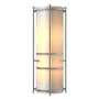Hubbardton Forge Banded 2 Light 18" Tall Wall Sconce Vintage Platinum / White Art