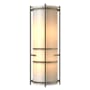 Hubbardton Forge Banded 2 Light 18" Tall Wall Sconce Soft Gold / White Art