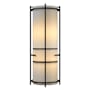 Hubbardton Forge Banded 2 Light 18" Tall Wall Sconce Oil Rubbed Bronze / Ivory Art