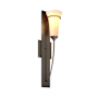 Hubbardton Forge Banded 21" Tall Wall Sconce Dark Smoke / Opal