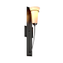 Hubbardton Forge Banded 21" Tall Wall Sconce Black / Opal