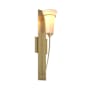 Hubbardton Forge Banded 21" Tall Wall Sconce Modern Brass / Opal