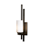 Hubbardton Forge Ondrian 17" Tall Wall Sconce Dark Smoke / Opal