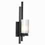 Hubbardton Forge Ondrian 17" Tall Wall Sconce Black / Opal