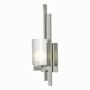 Hubbardton Forge Ondrian 17" Tall Wall Sconce Sterling / Opal