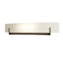 Hubbardton Forge Axis 2 Light 6" Tall Wall Sconce Bronze / Opal