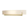 Hubbardton Forge Axis 2 Light 6" Tall Wall Sconce Modern Brass / White Art