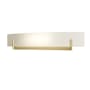 Hubbardton Forge Axis 2 Light 6" Tall Wall Sconce Modern Brass / Opal