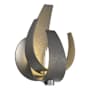 Hubbardton Forge Corona 10" Tall Wall Sconce Black / Clear