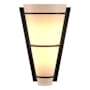 Hubbardton Forge Half Cone 10" Tall Wall Sconce Black / Opal