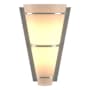 Hubbardton Forge Half Cone 10" Tall Wall Sconce Vintage Platinum / Opal