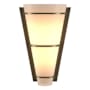 Hubbardton Forge Half Cone 10" Tall Wall Sconce Soft Gold / Opal