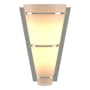 Hubbardton Forge Half Cone 10" Tall Wall Sconce Sterling / Opal