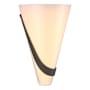 Hubbardton Forge Half Cone 2 Light 12" Tall Wall Sconce Dark Smoke / Opal