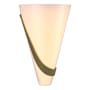 Hubbardton Forge Half Cone 2 Light 12" Tall Wall Sconce Modern Brass / Opal