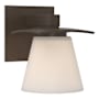 Hubbardton Forge Wren 7" Tall Wall Sconce Bronze / Opal