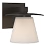 Hubbardton Forge Wren 7" Tall Wall Sconce Oil Rubbed Bronze / Opal