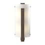 Hubbardton Forge Vertical Bar 2 Light 18" Tall Wall Sconce Bronze / White Art