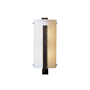 Hubbardton Forge Vertical Bar 2 Light 18" Tall Wall Sconce Dark Smoke / White Art