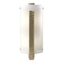Hubbardton Forge Vertical Bar 2 Light 18" Tall Wall Sconce Modern Brass / White Art