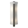 Hubbardton Forge Vertical Bar 2 Light 24" Tall Wall Sconce Dark Smoke / White Art